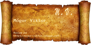 Mógor Viktor névjegykártya